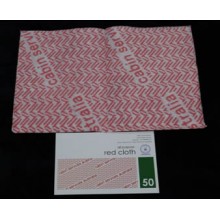 NON-WOVEN SPUN LACE RED CLEANING CHUX